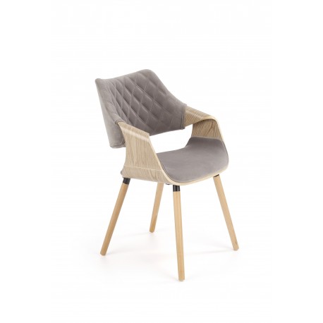 60-21119 K396 chair, color: light oak / grey DIOMMI V-CH-K/396-KR-J.DAB