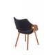 60-21120 K396 chair, color: walnut / black DIOMMI V-CH-K/396-KR-ORZECH