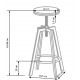 60-20818 H/64 bar stool DIOMMI V-CH-H/64