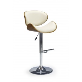 60-20812 H44 bar stool color: walnut/creamy DIOMMI V-CH-H/44-ORZECH-KREMOWY