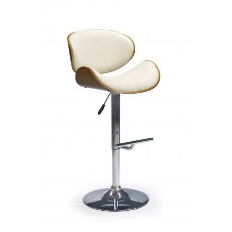 60-20812 H44 bar stool color: walnut/creamy DIOMMI V-CH-H/44-ORZECH-KREMOWY