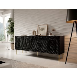 60-19688 HOLE chest of drawers 190 black mat/ black mat DIOMMI CAMA-HOLE-KOM-190-CZ/CZ