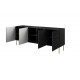 60-19688 HOLE chest of drawers 190 black mat/ black mat DIOMMI CAMA-HOLE-KOM-190-CZ/CZ