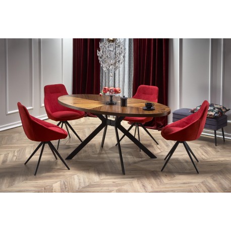 60-21436 LOCARNO table, color: walnut / black DIOMMI V-CH-LOCARNO-ST