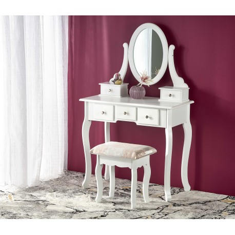 60-21795 SARA dresser console with stool, white matt DIOMMI V-CH-SARA-KONSOLKA