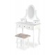 60-21795 SARA dresser console with stool, white matt DIOMMI V-CH-SARA-KONSOLKA