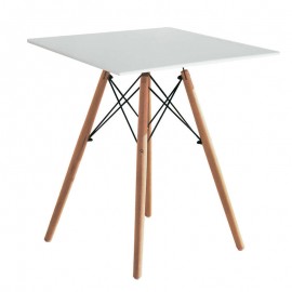 10-0005 RANDY OFF WHITE 70X70Χ72εκ. ΤΡΑΠΕΖΙ ΞYΛO/MDF
