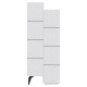 119-001122 Ντουλάπι-στήλη Romane pakoworld λευκό 62.2x37.4x155.4εκ