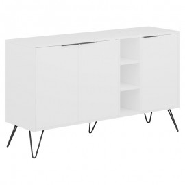 119-001133 Μπουφές Clara pakoworld λευκό 142x35.5x83εκ
