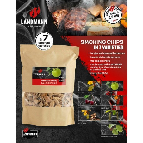 LD 07792 LANDMANN Chips Ξύλου Καπνίσματος για Ψησταριά με Άρωμα Οξιάς 500gr