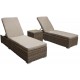 ALETTA 5071 G + 5072 G ΣΕΤ 3 ΤΕΜ ΞΑΠΛΩΣΤΡΕΣ WICKER/RATTAN ΜΕ ΜΠΕΖ ΜΑΞΙΛΑΡΙ 200Χ66Χ31 ΕΚ+ΤΡΑΠΕΖΑΚΙ WICKER/RATTAN 45X45X45 EK