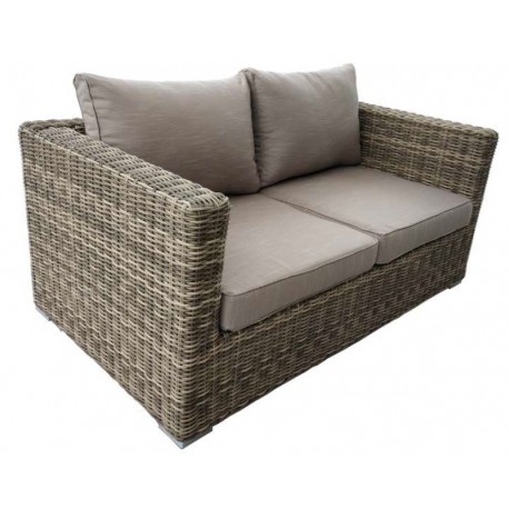 CHLOE 5243 G 2ΘΕΣΙΟΣ ΚΑΝΑΠΕΣ WICKER/RATTAN ΜΠΕΖ 146X85X67 ΕΚ