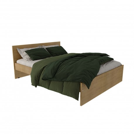 11541501 Κρεβάτι διπλό ίσιο (για στρώμα 190x140) Τσιμέντο Νο.64 90 x 197 x 150 cm