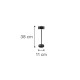 80100110 it-Lighting Crater Rechargeable LED 2W 3CCT Touch Table Lamp Black D:38cmx11cm (80100110)