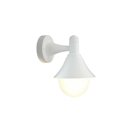 80202524 it-Lighting Rabun 1xE27 Outdoor Wall Lamp White D:24.5cmx23.5cm (80202524)