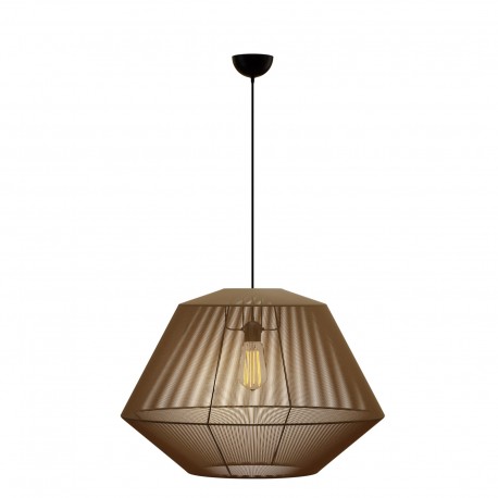 MEC-80240BROWN Κρεμαστό Μονόφωτο Φωτιστικό 802 Ε27 Φ40x130cm
