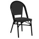 216-000016 Καρέκλα κήπου Paris pakoworld αλουμίνιο μαύρο-textilene μαύρο