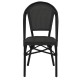 216-000016 Καρέκλα κήπου Paris pakoworld αλουμίνιο μαύρο-textilene μαύρο