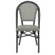 216-000015 Καρέκλα κήπου Paris pakoworld αλουμίνιο μαύρο-textilene ασπρόμαυρο