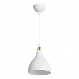147-000130 Φωτιστικό οροφής μονόφωτο Lofty pakoworld Ε27 λευκό Φ18x56εκ