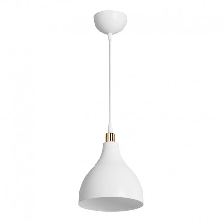 147-000130 Φωτιστικό οροφής μονόφωτο Lofty pakoworld Ε27 λευκό Φ18x56εκ