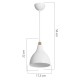 147-000130 Φωτιστικό οροφής μονόφωτο Lofty pakoworld Ε27 λευκό Φ18x56εκ