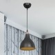147-000129 Φωτιστικό οροφής μονόφωτο Lofty pakoworld Ε27 μαύρο Φ18x56εκ