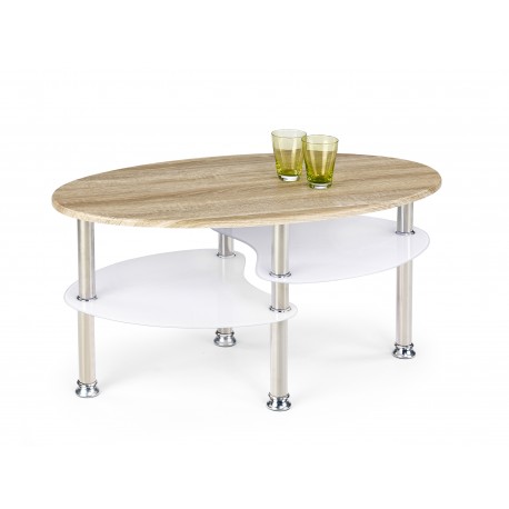 60-21507 MEDEA coffee table color: sonoma oak/extra white DIOMMI V-CH-MEDEA-LAW