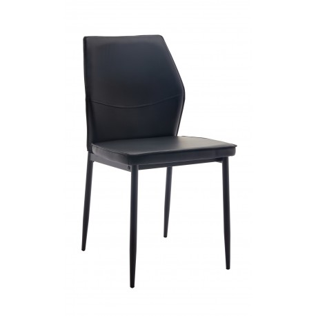 0032.XS79BL Alba καρέκλα μεταλλική 46x53x87cm Pu Μαύρο Μαύρο 46x53εκ. Height : 87εκ.