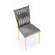 60-21197 K436 chair color: grey / gold DIOMMI V-CH-K/436-KR-POPIELATY/ZŁOTY