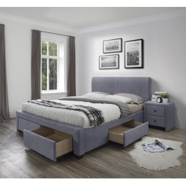 60-21554 MODENA 3 bed with drawers, color: grey DIOMMI V-CH-MODENA_3-LOZ-POPIEL