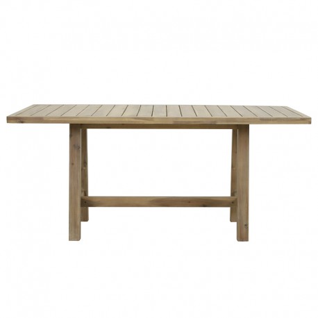 228-000006 Τραπέζι Malibu pakoworld φυσικό ξύλο ακακία 170x90x75.5εκ