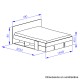 0041.GM38 Swivel Κρεβάτι διπλό με αποθηκευτικούς χώρους 180x204εκ. ( για στρώμα 160x200εκ. ) Natural Chestnut/Black με μεταλλική