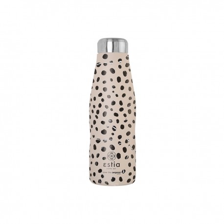 01-16630 ESTIA ΘΕΡΜΟΣ TRAVEL FLASK SAVE THE AEGEAN 500ml LEOPARD TAUPE