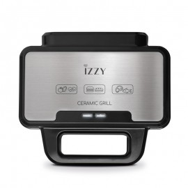 Izzy IZ-2018 Τοστιέρα με Αποσπώμενες Πλάκες για 2 Τοστ 1000W Inox
