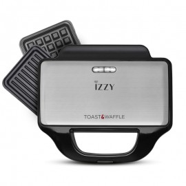 Izzy IZ-2017 Τοστιέρα με Αποσπώμενες Πλάκες για 2 Τοστ 1200W Γκρι