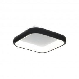42030-Black InLight Πλαφονιέρα οροφής LED 78W 3CCT από μαύρο μέταλλο και λευκό ακρυλικό D:45cm (42030-Black)