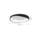 42033-Black InLight Πλαφονιέρα οροφής LED 72W 3CCT από μαύρο μέταλλο και λευκό ακρυλικό D:45cm (42033-Black)
