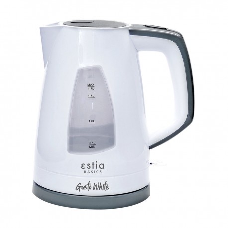 06-11932 ESTIA ΒΡΑΣΤΗΡΑΣ GUSTO WHITE  ΠΛΑΣΤΙΚΟΣ 2200w 1.7lt ΛΕΥΚΟΣ