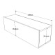 176-000066 Έπιπλο τηλεόρασης επιτοίχιο Serit pakoworld sonoma 100x31.6x29.6εκ