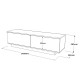 176-000069 Έπιπλο τηλεόρασης Zoeva pakoworld wenge 140x.35x38.2εκ