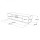 176-000057 Έπιπλο τηλεόρασης Soren pakoworld sonoma-λευκό 180x.44.5x44.6εκ
