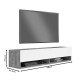 176-000063 Έπιπλο τηλεόρασης επιτοίχιο Roscoe pakoworld sonoma 140x31.6x29.6εκ