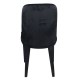 ΕΜ157,4V CASTER Καρέκλα Τραπεζαρίας Κουζίνας, Μέταλλο Βαφή Μαύρο Ύφασμα Velure Μαύρο