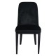 ΕΜ157,4V CASTER Καρέκλα Τραπεζαρίας Κουζίνας, Μέταλλο Βαφή Μαύρο Ύφασμα Velure Μαύρο