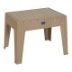 253-000034 Τραπέζι Cosmic pakoworld PP cappucino 55x40x43.5εκ