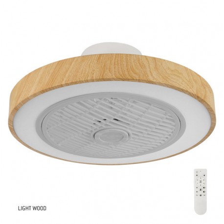 Gruppe CMBF-FS6008 Ανεμιστήρας Οροφής 50cm με Φως και Τηλεχειριστήριο Light Wood