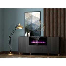 60-19845 PAFOS chest of drawers EF 180 black/black DIOMMI CAMA-PAFOS-KOM-EF-CZ/CZ