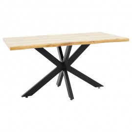 235-000021 Tραπέζι Gilman pakoworld MDF καρυδί-μαύρο 150x90x75εκ