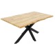 235-000021 Tραπέζι Gilman pakoworld MDF καρυδί-μαύρο 150x90x75εκ